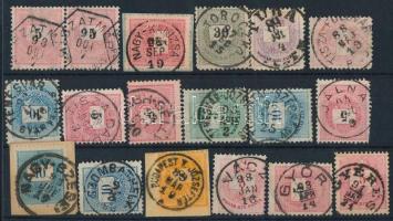 18 db Krajcáros bélyeg szép / olvasható bélyegzésekkel