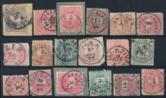 18 db Krajcáros bélyeg szép / olvasható bélyegzésekkel