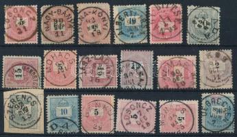 18 db Krajcáros bélyeg szép / olvasható bélyegzésekkel