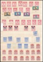 1919-1941 Portó összeállítás sorokkal, A/4-es berakólap mindkét oldalán