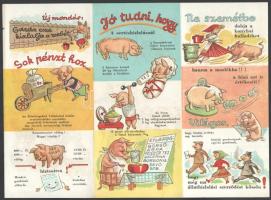 ca 1970 Állatforgalmi vállalat képregényes leporello