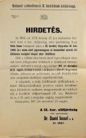 1917 IX. Gyep utcai (Thaly Kálmán u.) kozmetikai gyár létesítését bejelentő plakát 30x48 cm