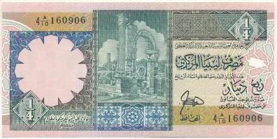 Líbia DN(1991) 1/4D "4/10 160906" T:UNC Lybia ND(1991) 1/4 Dinar "4/10 160906" C:UNC Krause P#57a