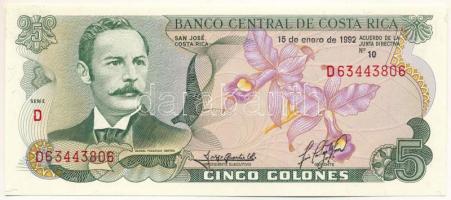 Costa Rica 1992. 5C "D63443806" T:UNC Costa Rica 1992. 5 Colones "D63443806" C:UNC Krause P#236e