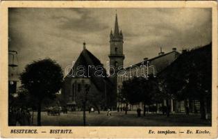 1941 Beszterce, Bistritz, Bistrita; evangélikus templom / Lutheran church (felületi sérülés / surface damage)