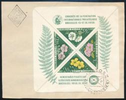 1958 FIP I. - Virág blokk FDC előlapján