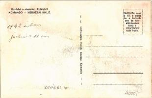 1942 Kommandó, Komandó, Comandau; Neruzsai sikló, iparvasút. Lichtenstein Henrik kiadása / funicular...