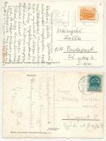 Radnaborberek, Borberek-fürdő, Valea Vinului; - 2 db régi és modern képeslap: Felső bányatelep / 2 p...