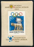 1960 Olimpia I. - Róma 10 db blokk, ebből 7 db postatiszta (60.000)