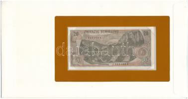 Ausztria 1967. 20Sch felbélyegzett "Banknotes of all Nations" bankjegyes borítékban, bélye...