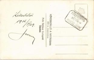 1936 Mátra, Kékestető, Kékes szálló a Mátrában, séta a kutyákkal télen. Foto Seidner Budapest photo ...