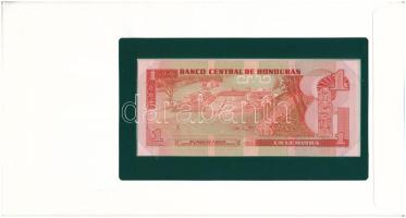 Honduras 1980. 1L felbélyegzett "Banknotes of all Nations" bankjegyes borítékban, bélyegzé...