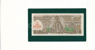 Guatemala 1982. 50c felbélyegzett "Banknotes of all Nations" bankjegyes borítékban, bélyeg...
