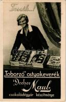 Toborzó ostyakeverék. Dreher Maul csokoládégyár reklámlapja / Hungarian chocolate wafer advertisement (EK)