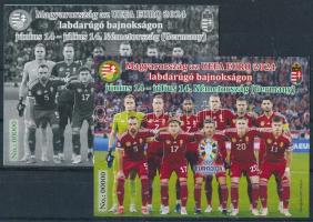 2024 Magyarország az UEFA EURO 2024 labdarúgó bajnokságon emlékív pár No 00000 zöld és fekete sorszámmal