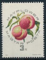 1964 Magyar barackfajták 3Ft zöld folt a levél előtt lemezhibával