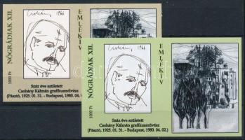 2025 Nógrádiak XII. - 100 éve született Csohány Kálmán grafikus emlékív pár (No 00040)