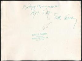 1972 Bélyegnap MABÉOSZ Kongresszus ajándék blokk (30.000), hozzá a MABÉOSZ küldöttközgyűlésről készü...