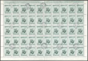 1955 Bartók Béla (I.) 1Ft értékek hajtott ívekben, mindkettő az "L" és az "A" be...