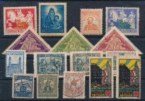 1914-1941 16 db régi magyar klf levélzáró