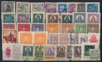 1914-1928 40 db illeték- és forgalmi adóbélyeg stecklapon