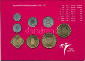 Holland Antillák 2001. 1c - 5G (8xklf) forgalmi sor szettben, karton dísztokban T:UNC Netherlands An...