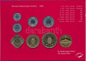 Holland Antillák 1996. 1c - 2 1/2G (7xklf) forgalmi sor + "Holland verde" zseton szettben,...