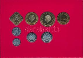 Holland Antillák 1996. 1c - 2 1/2G (7xklf) forgalmi sor + "Holland verde" zseton szettben,...