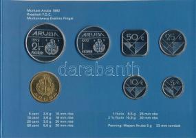 Aruba 1992. 5c - 2 1/2Fl (6xklf) forgalmi sor + "Aruba" zseton szettben, karton dísztokban...