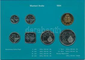 Aruba 1994. 5c - 2 1/2Fl (6xklf) forgalmi sor + "Aruba" zseton szettben, karton dísztokban...