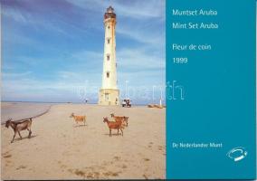 Aruba 1999. 5c - 5Fl (7xklf) forgalmi sor + "Aruba" zseton szettben, karton dísztokban T:U...