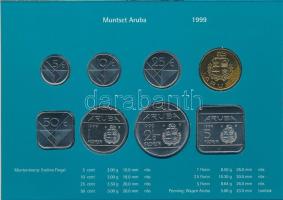 Aruba 1999. 5c - 5Fl (7xklf) forgalmi sor + "Aruba" zseton szettben, karton dísztokban T:U...