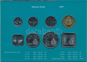 Aruba 1997. 5c - 5Fl (7xklf) forgalmi sor + "Aruba" zseton szettben, karton dísztokban T:U...