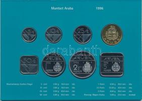 Aruba 1996. 5c - 5Fl (7xklf) forgalmi sor + "Aruba" zseton szettben, karton dísztokban T:U...