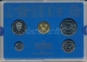 Svédország 1991. 10ö - 10K (5xklf) forgalmi sor műanyag tokban T:UNC
Sweden 1991. 10 Öre - 10 Krono...