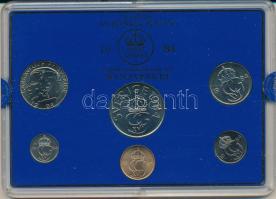 Svédország 1984. 10ö - 5K (6xklf) forgalmi sor műanyag tokban T:UNC Sweden 1984. 10 Öre - 5 Kronor (6xdiff) coin set in plastic case C:UNC