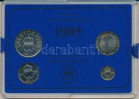 Svédország 1985. 10ö - 5K (4xklf) forgalmi sor műanyag tokban T:UNC Sweden 1985. 10 Öre - 5 Kronor (4xdiff) coin set in plastic case C:UNC