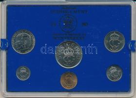 Svédország 1980. 10ö - 5K (6xklf) forgalmi sor műanyag tokban T:UNC patina Sweden 1980. 10 Öre - 5 Kronor (6xdiff) coin set in plastic case C:UNC patina