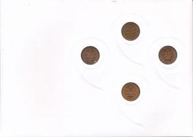 NSZK 1976-1989. 1pf bronz (4x) "Glücksrappen" felbélyegzett borítékon, alkalmi bélyegzővel...