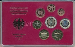 Németország 2004G 1c-2E (8xklf) forgalmi szett műanyag és papírtokban T:PP Germany 2004G 1 Cent - 2 ...