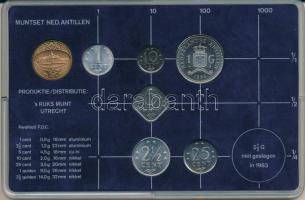 Holland Antillák 1983. 1c - 1G (6xklf) forgalmi sor + "Rijks Munt" Cu zseton műanyag díszt...