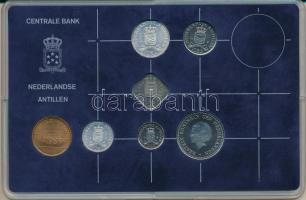 Holland Antillák 1983. 1c - 1G (6xklf) forgalmi sor + "Rijks Munt" Cu zseton műanyag dísztokban T:UNC Netherlands Antilles 1983. 1 Cent - 1 Gulden (6xdiff) coin set + "Rijks Munt" Cu token in original plastic case C:UNC