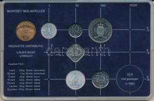Holland Antillák 1983. 1c - 1G (6xklf) forgalmi sor + "Rijks Munt" Cu zseton műanyag díszt...