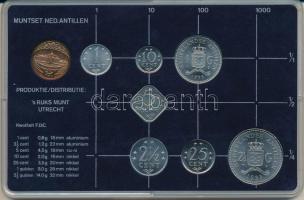 Holland Antillák 1985. 1c - 2 1/2G (7xklf) forgalmi sor + "Rijks Munt" Cu zseton műanyag d...