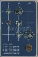 Aruba 1986. 5c - 2 1/2Fl (6xklf) forgalmi sor + "Aruba" zseton szettben, műanyag dísztokban T:UNC Aruba 1986. 5 Cents - 2 1/2 Florin (6xdiff) + "Aruba" token in set, in plastic case C:UNC