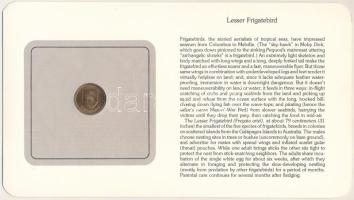 Kiribati 1979. 1c bronz karton díszlapon, rajta a "Kis fregattmadár" angol nyelvű leírásáv...