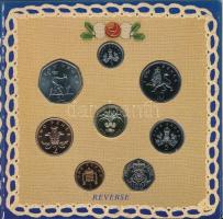 Nagy Britannia 1990. 1p - 1P (8xklf) forgalmi sor karton dísztokban, angol nyelvű leírással T:BU
Un...