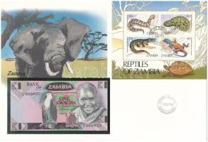 Zambia DN (1980-1988) 1K felbélyegzett borítékban, bélyegzéssel T:UNC
Zambia ND (1980-1988) 1 Kwach...