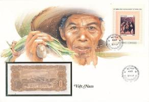 Vietnam 1976. 1D felbélyegzett borítékban, alkalmi bélyegzéssel T:UNC Vietnam 1976. 1 Dong in envelope with stamp and cancellation C:UNC