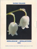 Finnország 1991. 10p - 5M (4xklf) forgalmi sor karton dísztokban T:UNC Finland 1991. 10 Pennia - 5 Markkaa (4xdiff) coin set in cardboard case C:UNC